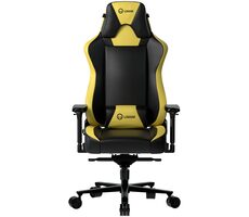 LORGAR Base 311 schwarz-gelb / Gamingstuhl / verstellbar / Kunstleder / Rollen / Tragkraft 150 kg