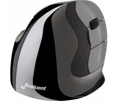 Evoluent Wireless VerticalMouse D grau (S) / Ergonomische Maus / Kabellos / nur für Rechtshänder