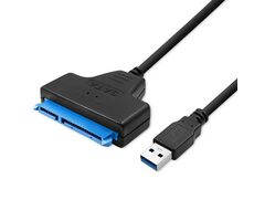 Qoltec 51855 Kabel USB-A 3.0 (M) - SATA HDD|SSD 2,5" 0,26m schwarz