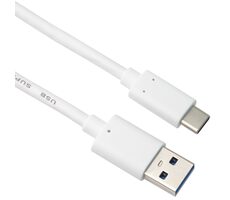 PremiumCord verbindet USB 3.2-Kabel mit USB-C - USB-A-Anschlüssen, 1 m, weiß