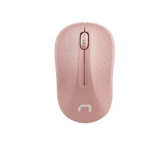 Natec Toucan weiß-rosa / kabellose optische Maus / 1600 DPI / 2,4 GHz / 3 Tasten