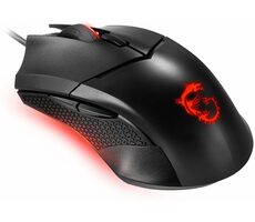 MSI Clutch GM 08 Schwarz / Optische Gaming-Maus / 4200 DPI / 6 Tasten / USB / Kabelgebunden / Hintergrundbeleuchtung 