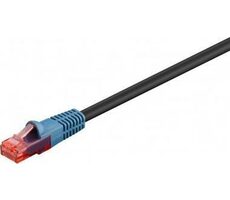 Goobay 94391 UTP Cat. 6 Outdoor-Patchkabel 15 m schwarz / blaue Kappe