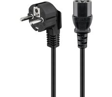 Goobay 68604 Netzkabel C13 IEC 1,5 m schwarz / gebogener Stecker