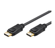 Goobay 65923 Kabel DisplayPort 1,2 M auf DisplayPort 1,2 M 2m schwarz / vergoldete Anschlüsse