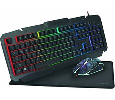 LogiLink ID0185 schwarz / Gaming-Tastatur- und Maus-Set / RGB / DE