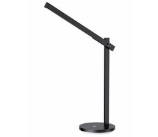 Immax LED-Tischleuchte BEAM schwarz / Qi-Aufladung / 18W / DC 12V / 2A / Nacht-Hintergrundbeleuchtung / dimmbar / Klapparm