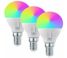 Immax NEO LITE SMART Set 3x LED-Lampe E14 6W RGB+CCT Farbe und Weiß / dimmbar / WLAN / P45 / TUYA