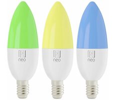 Immax NEO SMART Set 3x LED-Lampe E14 6W RGB+CCT Farbe und Weiß / dimmbar / WLAN / TUYA