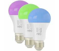 Immax NEO LITE SMART Set 3x LED-Lampe E27 9W RGB+CCT Farbe und Weiß / dimmbar / WLAN / TUYA