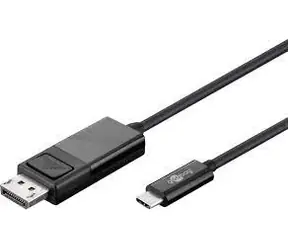 Goobay 79295 Kabeladapter USB-C - DisplayPort (4k 60 Hz) 1,20 m schwarz