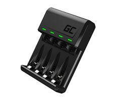 Green Cell GC VitalCharger Haushaltsbatterie / Batterieladegerät / bis zu 4 AAA- oder AA-Batterien / USB
