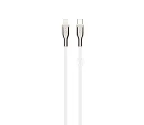 FIXED Geflochtenes Lade- und Datenkabel mit USB-C/Lightning-Anschlüssen und PD-Unterstützung 1,2 m weiß / MFI