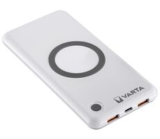 Varta 57913 10000 mAh weiß / Kabellose Powerbank / Qi / 2x USB-A / 1x USB-C