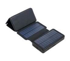 Sunen PowerNeed ES20000B schwarz / Powerbank / 20000mAh / Solarpanel / 2x USB-A / 1x USB-C / 1x Micro-USB