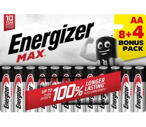 Energizer MAX AA 8+4 kostenlos 1,5 V Alkaline / 12 Stück / LR6