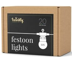 Twinkly Festoon SMART LED RGB 10 m schwarz / Lichterkette / 20x LED RGB / Länge 10 m / BT / Wi-Fi