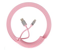 Akko Twisted-Kabel USB-C (M) - USB-A (M) rosa / bis 135 cm