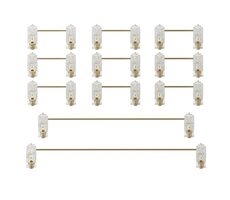 Akko Schraubstabilisator - weiß / Größe: 9x 2u | 1x 6,25u | 1 x 7 Stück 