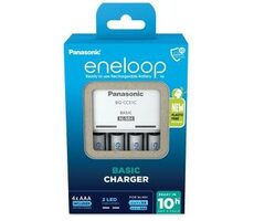 Panasonic K-KJ51MCD04E Eneloop Basic Ladegerät + 4X AAA 800 mAh / Ni-MH / 4St