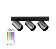 Yeelight SMART Spotligh schwarz (3 Glühbirnen) / Deckenleuchte / LED / 16 Millionen Farbtöne / 6500 K / 1050 lm / WLAN 