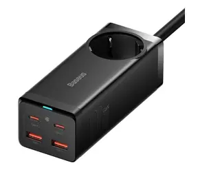 Baseus PSZM000401 GaN3 Pro Schnelllade-Netzladegerät schwarz / 2x USB / 2x USB-C / AC / 100W 