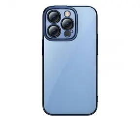 Baseus ARMC021303 Glitzer-Cover für Apple iPhone 14 Pro Blau / + gehärtetes Glas