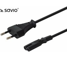 Savio CL-105 Stromkabel 2pin (M) 3M schwarz