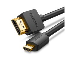 Ugreen Micro HDMI - HDMI (MM) Kabel 4K 3D 2m schwarz