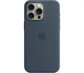 Apple Silikonhülle mit MagSafe für iPhone 15 Pro Max Sturmblau