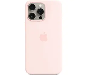 Apple Silikonhülle mit MagSafe für iPhone 15 Pro Max hellrosa