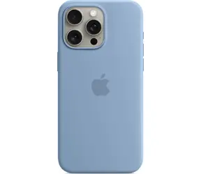 Apple Silikonhülle mit MagSafe für iPhone 15 Pro Max eisblau