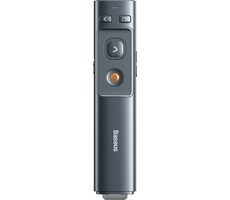 Baseus ACFYB-0G Orange Dot Multifunktionale Fernbedienung für Präsentationen mit Laserpointer Grau
