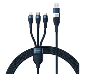 Baseus CASS030101 Kabel USB-A (M) & USB-C (M) - Micro-USB (M) 18W & USB-C (M) 100W & Lightning (M) 20W 1,2 m schwarz 