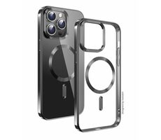 Swissten CLEAR JELLY MagStick METALLIC Hülle für Apple iPhone 12/12 Pro schwarz 