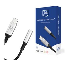 3mk Adapter USB-C - Klinke 3,5 mm 0,15 m schwarz 