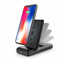 Hyper® HyperDrive Dockingstation mit kabellosem Ladegerät / 3x USB-A / 1x HDMI / 1x USB-C / 1x RJ45 / SD/Micro SD