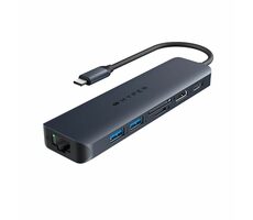 Hyper EcoSmart Gen.2 USB-C Hub 7in1 schwarz / 2x USB-A / microSD / SD / Ethernet / HDMI 4K 60Hz