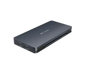 Hyper Universal Silicon Motion USB-C 10in1 schwarz / Dockingstation / 2x USB-A / USB-C / SD / Ethernet / 2x HDMI 4K 