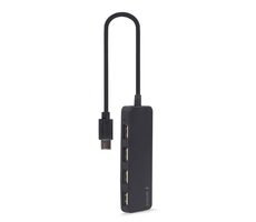 Gembird UHB-CM-U2P4-01 schwarz / USB-C-Hub / 4X USB 2.0