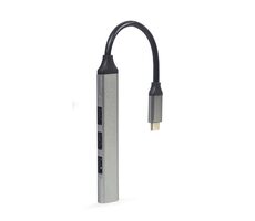 Gembird UHB-CM-U3P1U2P3 silber / USB-C Hub / 3x USB 2.0 / 1x USB 3.0