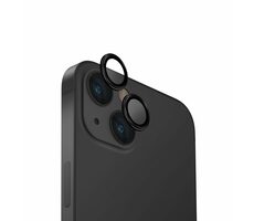 UNIQ Optix Aluminium-Kameraobjektiv-Schutzglas für Apple iPhone 15/15 PLUS Midnight (schwarz)