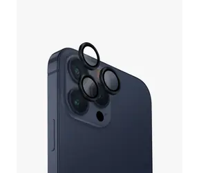 UNIQ Optix Aluminium-Kameraobjektiv-Schutzglas für Apple iPhone 15 Pro Max Deep Navy (Dunkelblau)