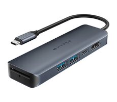 Hyper HyperDrive Next 6 Port USB-C Hub blau / USB-Hub / 2x USB-A 3.2 / 2x USB-C 3.2 / HDMI / SD-Kartenleser