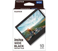 Fujifilm Instax Film breit schwarz 10 Stück / Sofortbildfilm / Papierformat 108 x 86 mm / ISO 800