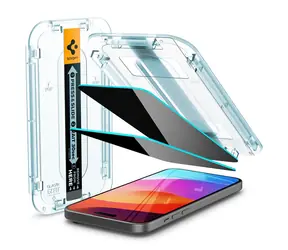 Spigen Glass tR EZ Fit (Privacy) 2er-Pack Schutzglas für Apple iPhone 15 PLUS 
