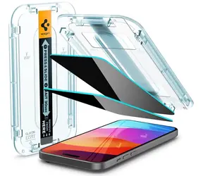 Spigen Glass tR EZ Fit (Privacy) 2er-Pack Schutzglas für Apple iPhone 15 Pro Max