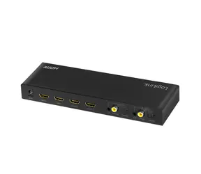 LogiLink HD0049 schwarz / HDMI-Hub / 2x Eingang / 4X Ausgang / HDMI 1.4 / 2x Audio-Ausgang
