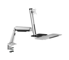 LogiLink BP0040 silber / Workstation-Arm / 13" bis 32" / Tragkraft 8 kg