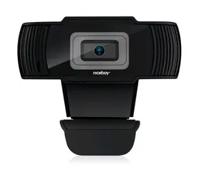 Niceboy Stream schwarz / Webcam / 1280 x 720@30fps / Mikrofon / Blickwinkel 90° / USB 2.0